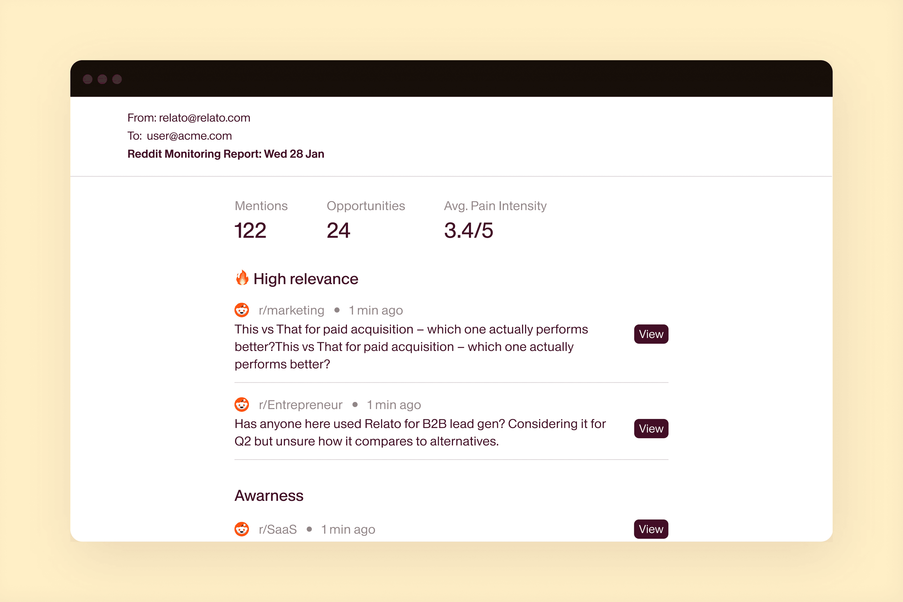 Find prospects while decisions are still forming