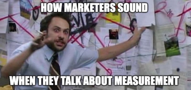 How marketers sound when they talk about measurement.