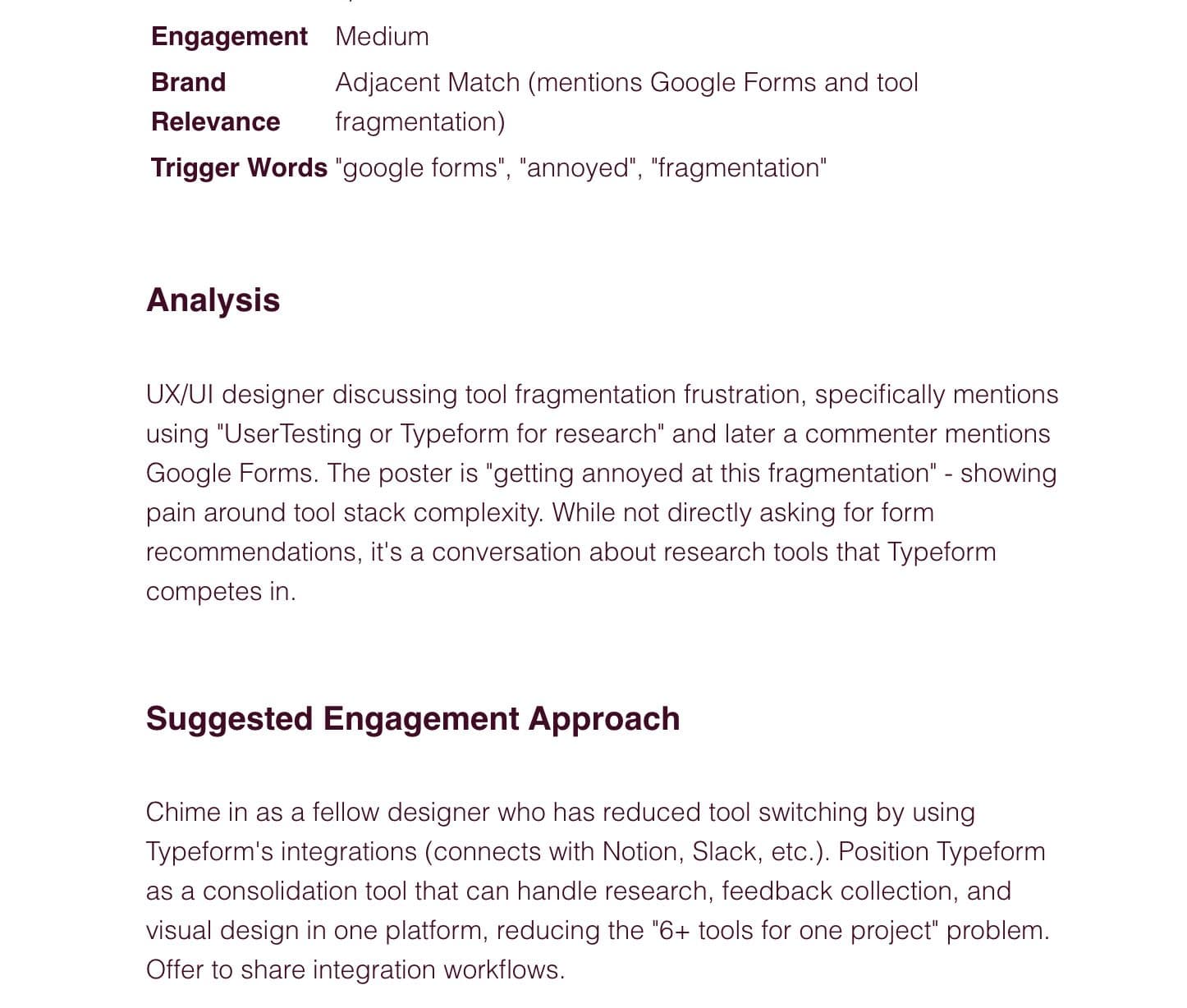 This targeted monitoring means your content calendar fills with topics people actively search for. Your team can focus on creating helpful content instead of scrolling through Reddit manually and spot relevant conversations before they go cold.