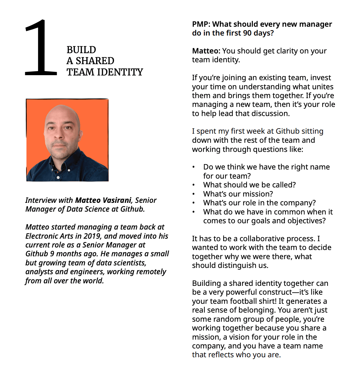 screenshot of Matteo Vasirani interview