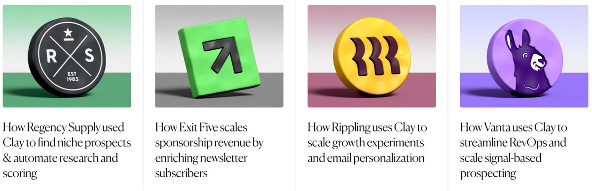 Clay does a great job with this.  Their blog is all about customer stories and product workflows that show how people are using the tool in real scenarios.