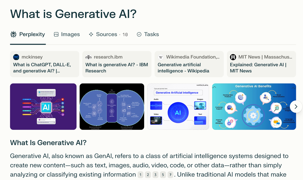 Some platforms, like Perplexity and Google AI overviews, provide citations with direct links.