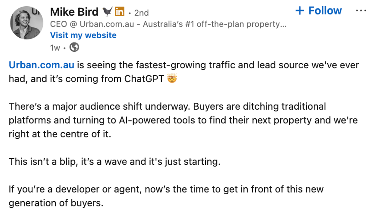 Lately, my LinkedIn feed has been full of founders and marketers claiming ChatGPT is driving meaningful traffic: