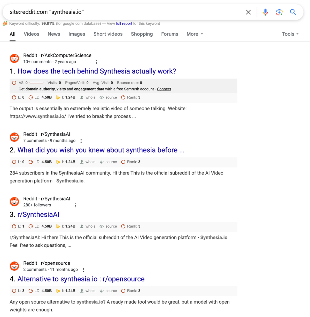 Reddit thread