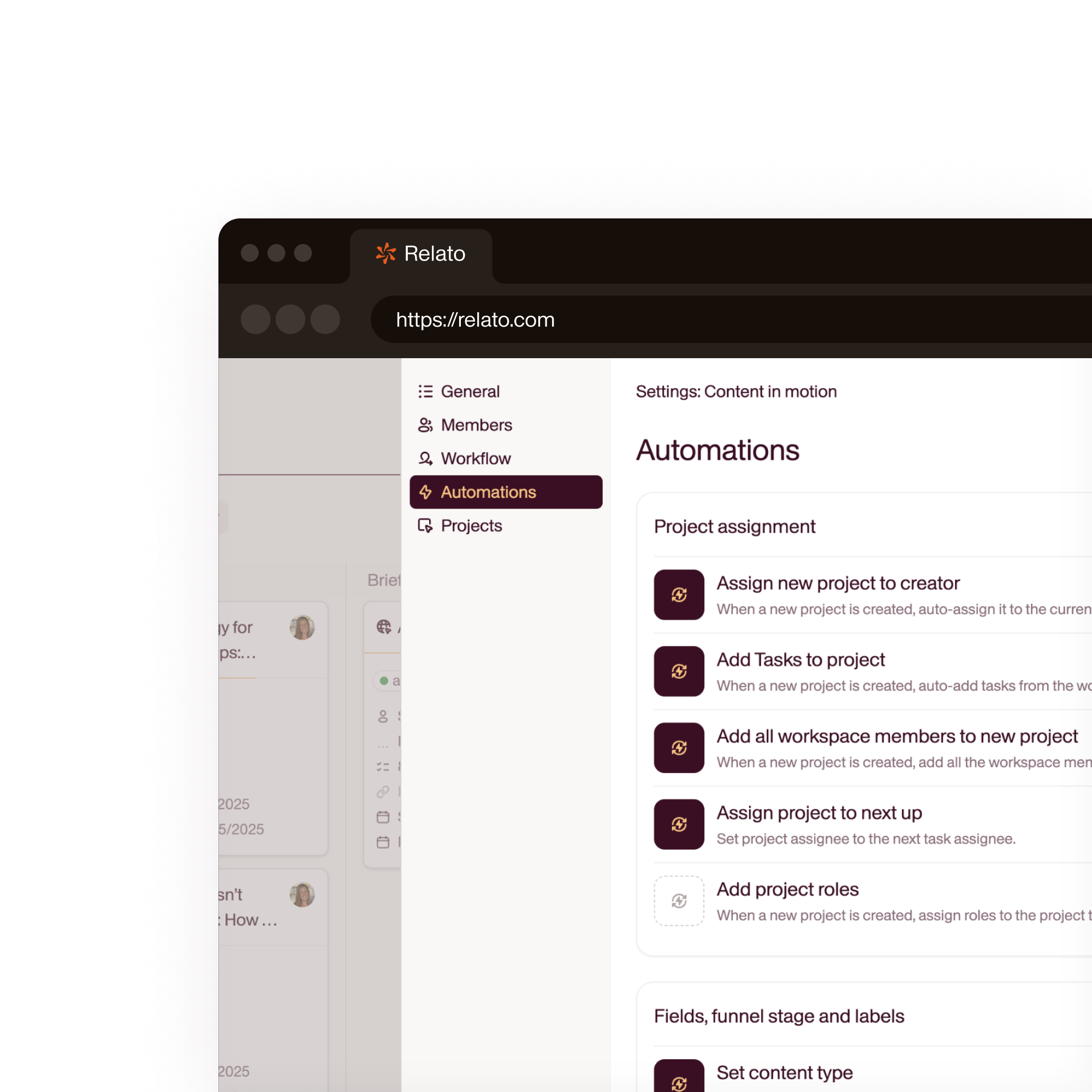 Relato AI agents with client-specific brand context