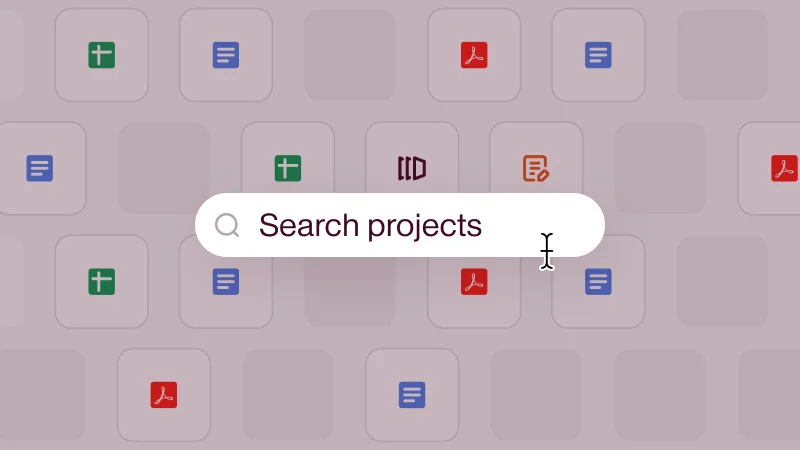 All your work in one searchable place